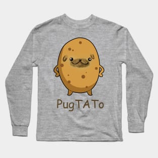 Pugtato Funny Pug Dog Long Sleeve T-Shirt